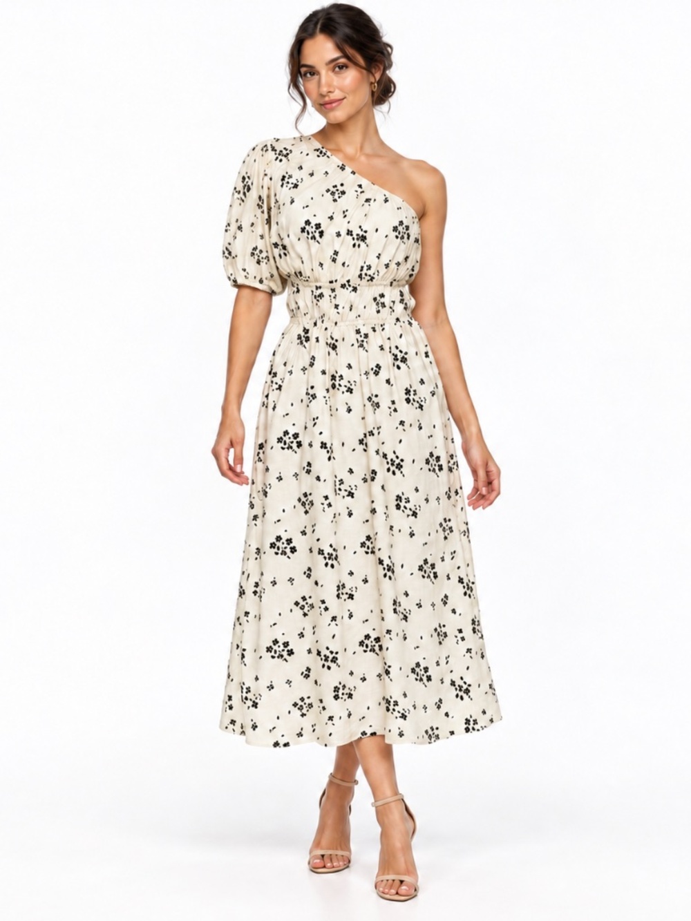 Polo Ralph Lauren - Floral One Shoulder Midi Dress - Size 6